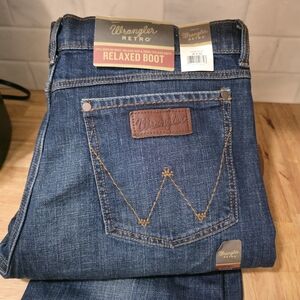 Wrangler Retro Relaxed Boot Jeans - Indigo Blue